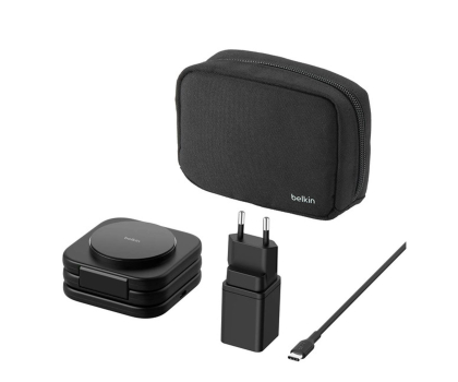 Ładowarka i akumulator BELKIN Podróżna magnetyczna podkładka ładująca 3w1 15W, czarna WIZ024vfBK